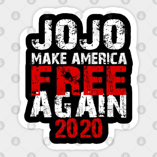 jo jo make america free again 2020 Sticker by hadlamcom